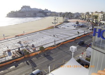 El pàrquing Voramar, "obert per a Setmana Santa i bona part del tram del passeig remodelat practicable" 