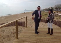 La platja Nord de Peníscola amplia la reforestació i regeneració de les dunes per a la contenció de temporals marítims