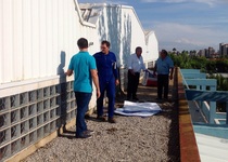 Comienzan las obras de reforma de la techumbre del pabellón polideportivo de Peñíscola